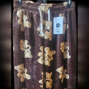 New Mix Brown Bear Print Pajama Pants